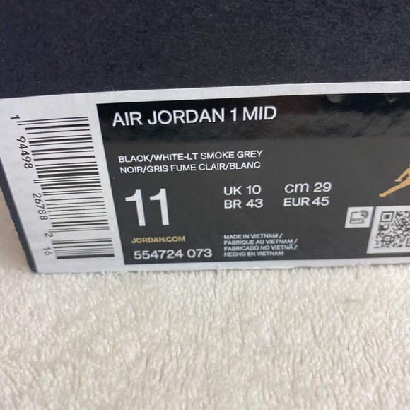 Nike Air Jordan 1 Retro Mid "White Shadow" - Picture 12 of 12